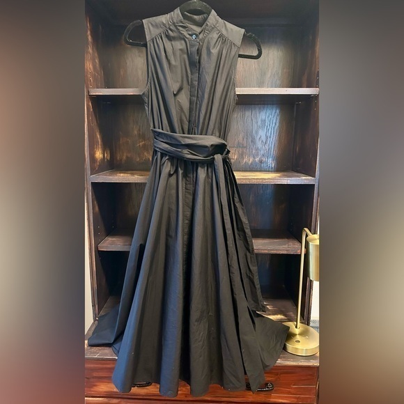 NWOT CK Formal Black Dress | Swishy Full Pleated Skirt | Sz 2 - Picture 1 of 12